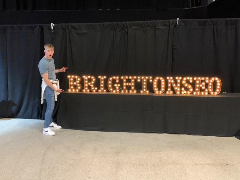 Charlie & BrightonSEO sign | Fandango Digital