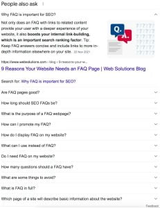 faq web results