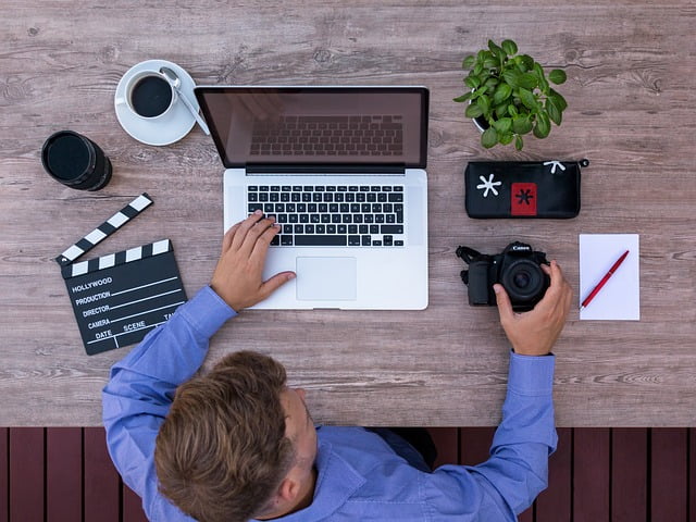 man getting ready to film a youtube video